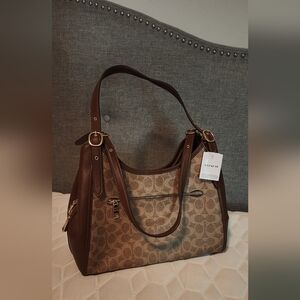 Coach Tan Signature Medium Bag